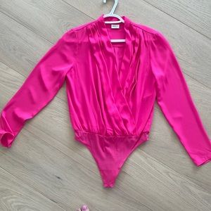 Babaton hot pink bodysuit size small